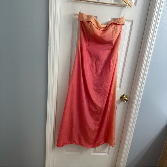 Gunne Sax Dress Formal Strapless Pink Prom Vintage Jessica McClintock Size Large - Picture 4 of 11